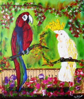 Papagaaien door Piet Groenendijk